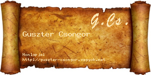 Guszter Csongor névjegykártya